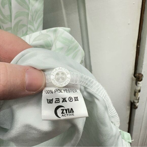 ZYIA Active Green White Hawaiian Dri-fit Polo Golf Shirt Men’s Large - Picture 6 of 6